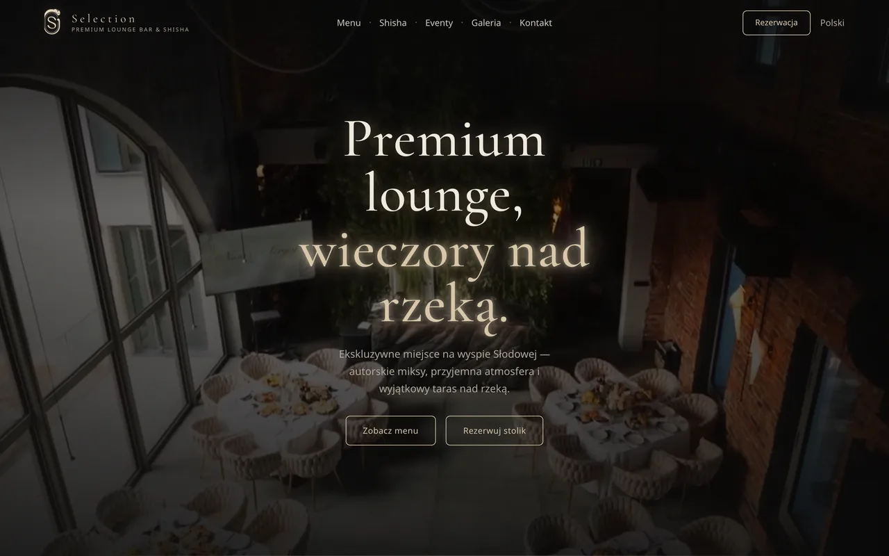 Selection website — homepage screenshot